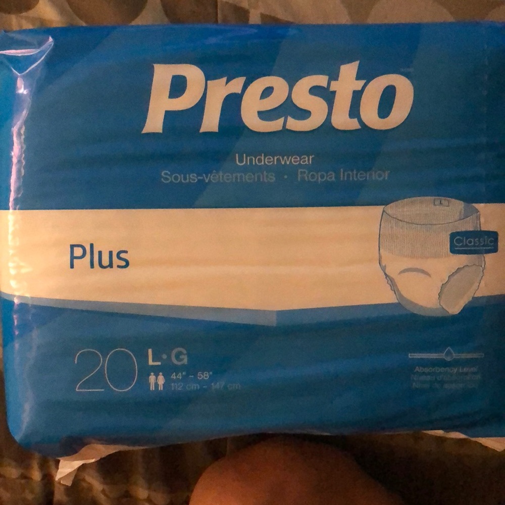 Presto underwear 2 pkg for 15.00